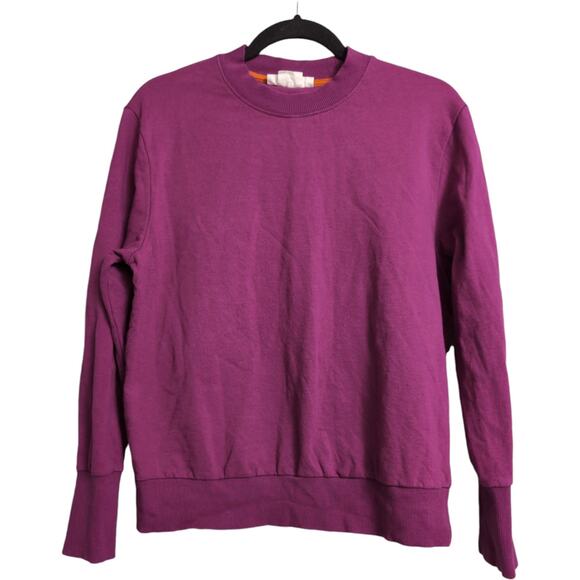 Icebreaker Sweaters - Icebreaker Purple Long Sleeve Crew Neck 200 Merino Cotton Wool Sweatshirt Size M
